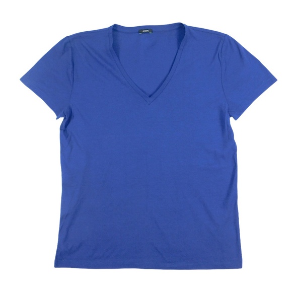 Joseph 100% Cotton Light Jersey V-Neck Tee | Size M | Blue - Picture 1 of 4
